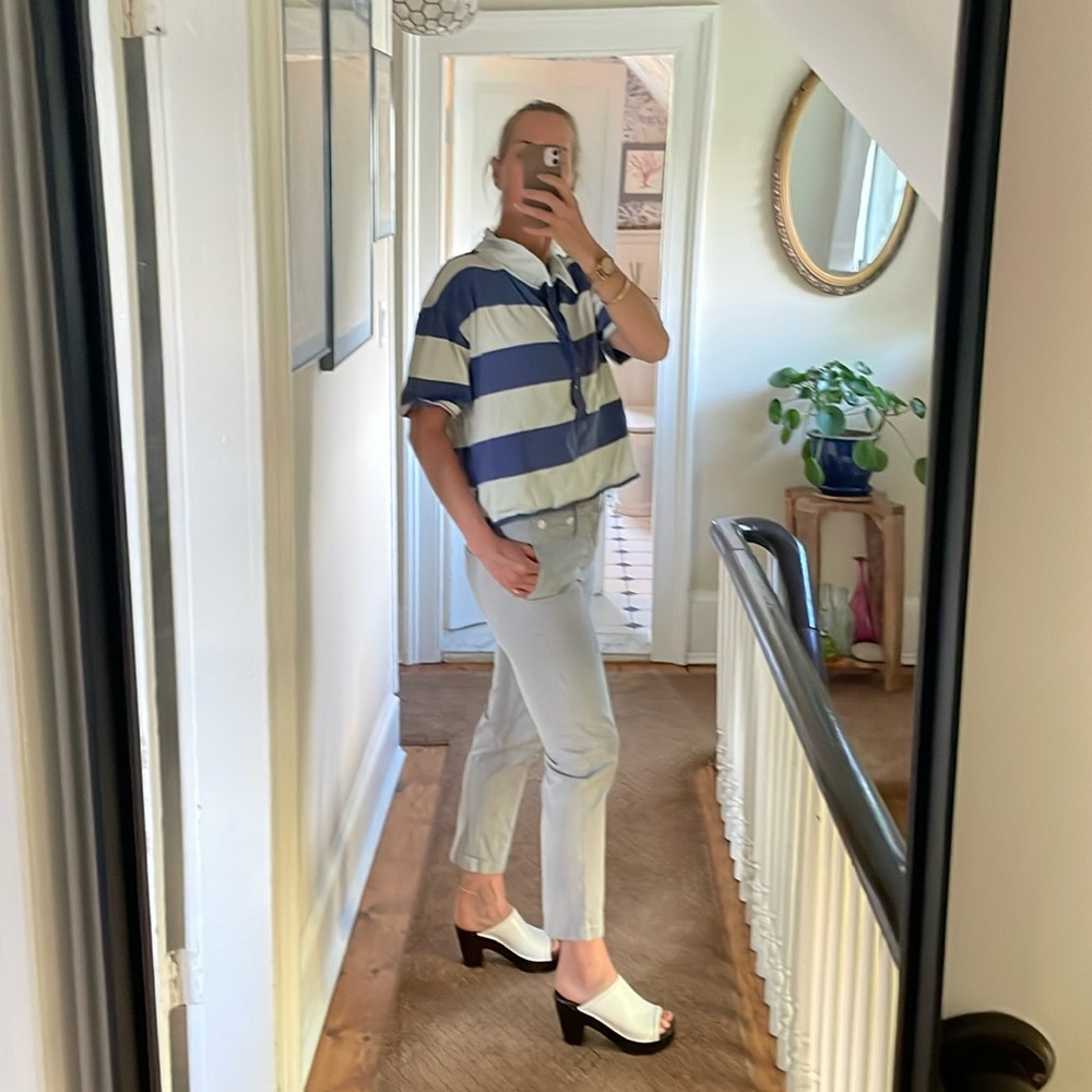 Rugby by Ralph Lauren  flat front railroad stripe trouser